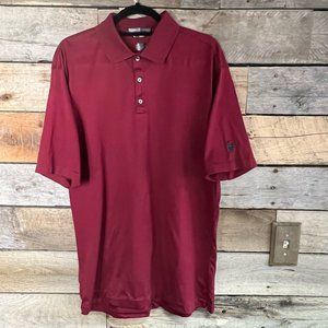 Nike Tiger Woods Golf Polo Fit Dry Shirt Men's Large Maroon
